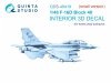 Quinta Studio QDS-48419 F-16D block 40 3D-Printed & coloured Interior on decal paper (Kinetic 2022 tool) (Small version) 1/48